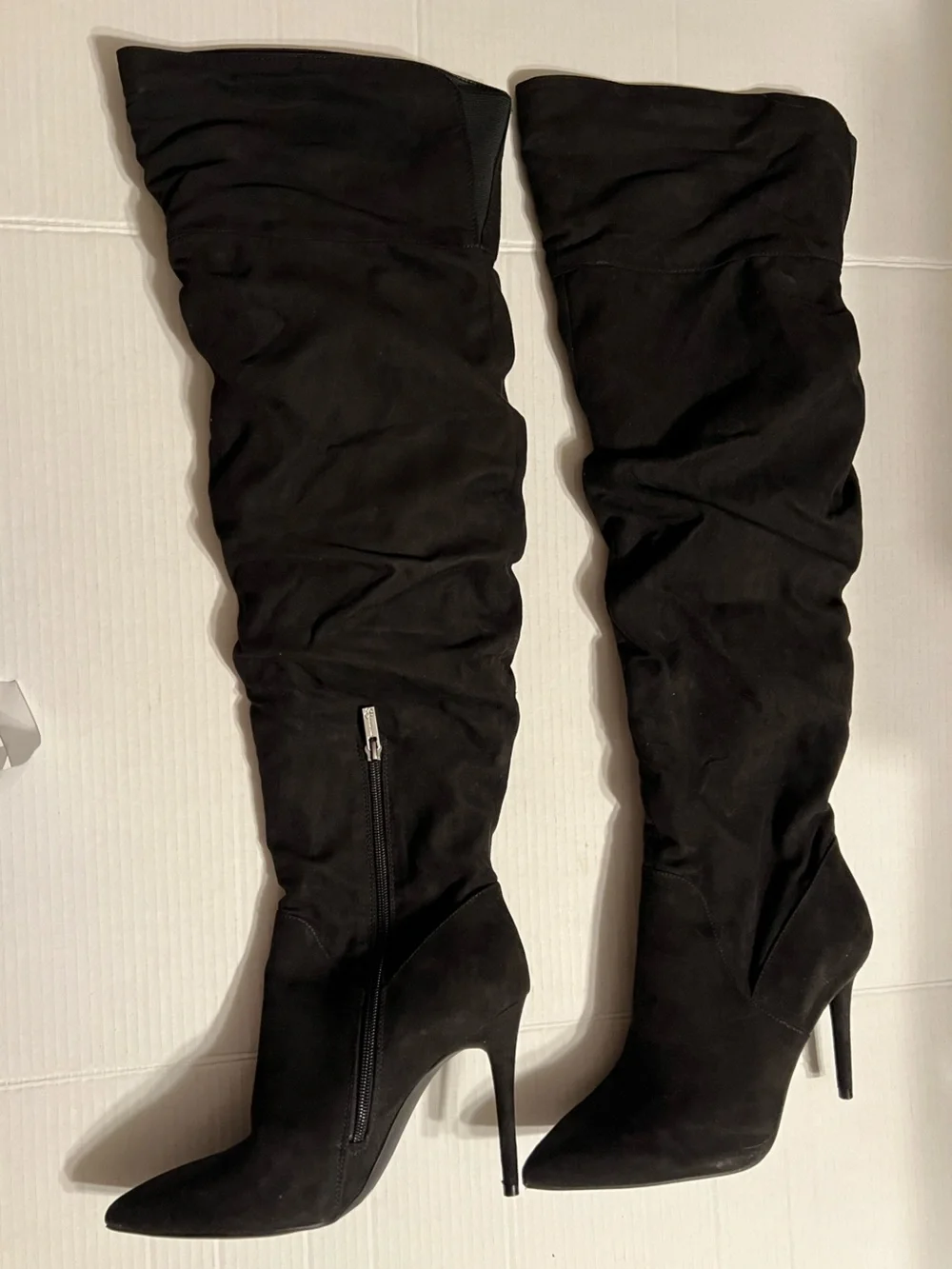 Jessica Simpson Black Faux Suede Over the Knee Boots
